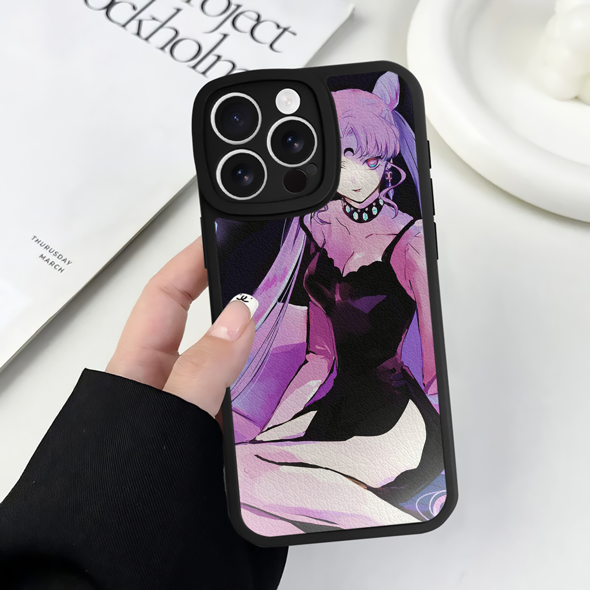 （画像用） 美少女戦士セーラームーン Sailor Moon 【iPhone 16シリーズ対応】シリコンスマホケース（レザー調） 材質：シリコン
